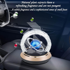 Car Solar Rotating Galaxy Aromatherapy Diffuser – Automobile Double Ring Solar Perfume Diffuser
