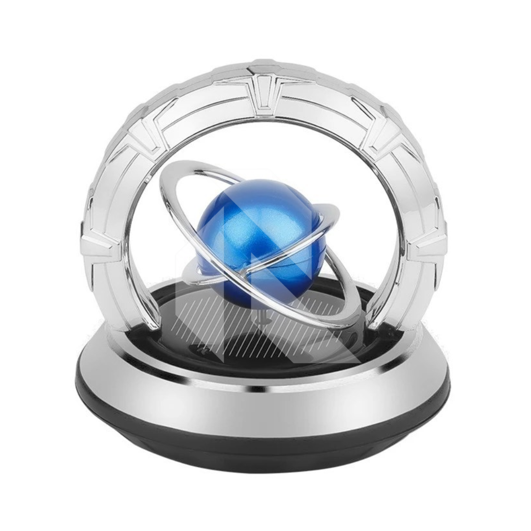 Car Solar Rotating Galaxy Aromatherapy Diffuser – Automobile Double Ring Solar Perfume Diffuser