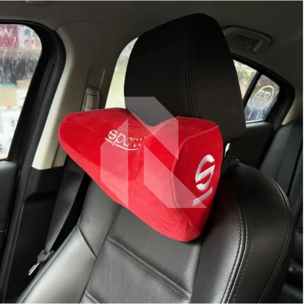Sparco Universal Neck Rest Pillow  – Comfortable Car Seat Headrest Neck Support Cushion (1 Piece)
