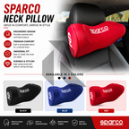 Sparco Universal Neck Rest Pillow  – Comfortable Car Seat Headrest Neck Support Cushion (1 Piece)