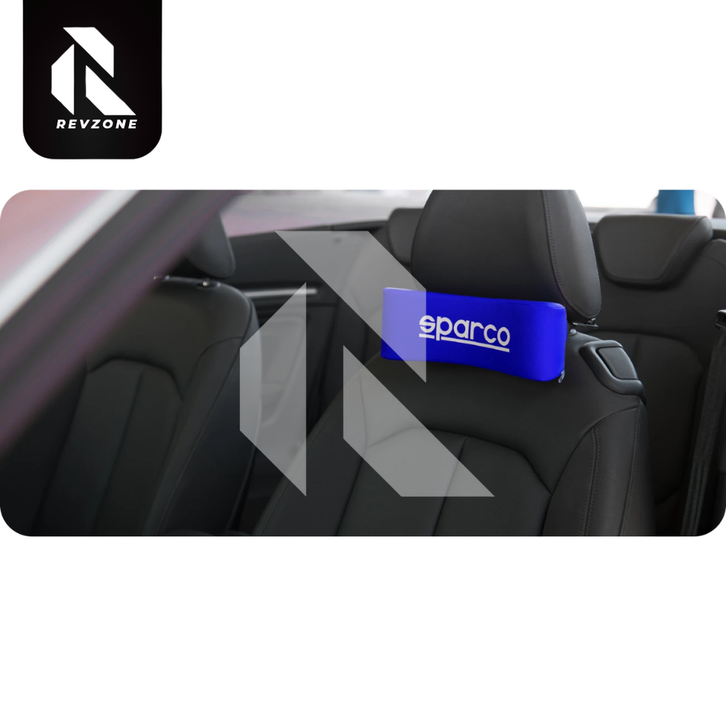 Sparco Ergonomic Neck Pillow – Universal Car Headrest Support Cushion (1 Piece)
