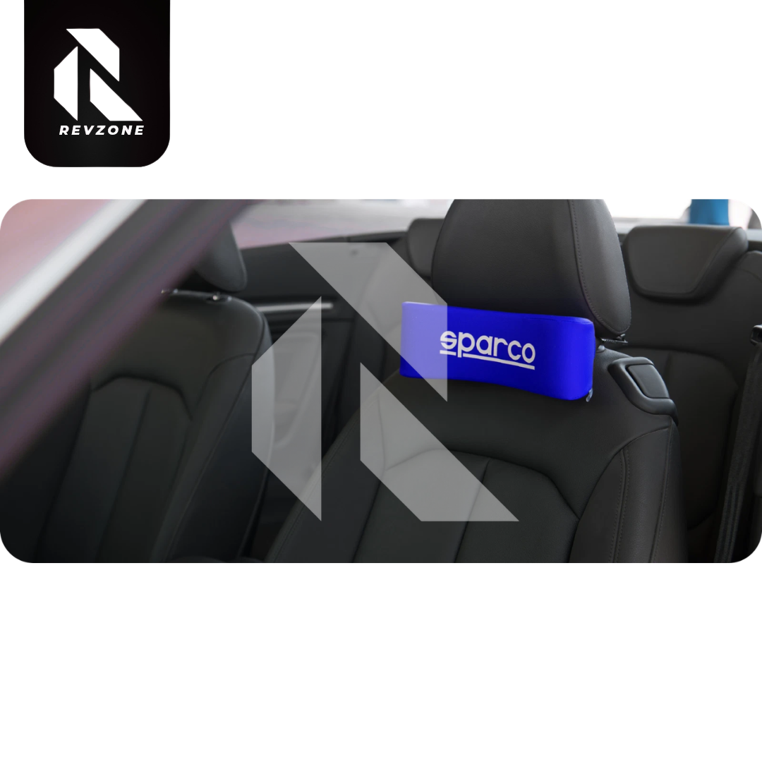 Sparco Ergonomic Neck Pillow – Universal Car Headrest Support Cushion (1 Piece)