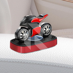 Solar Sports Bike Car Dashboard Air Freshener – 360° Rotating Solar Fragrance Decor
