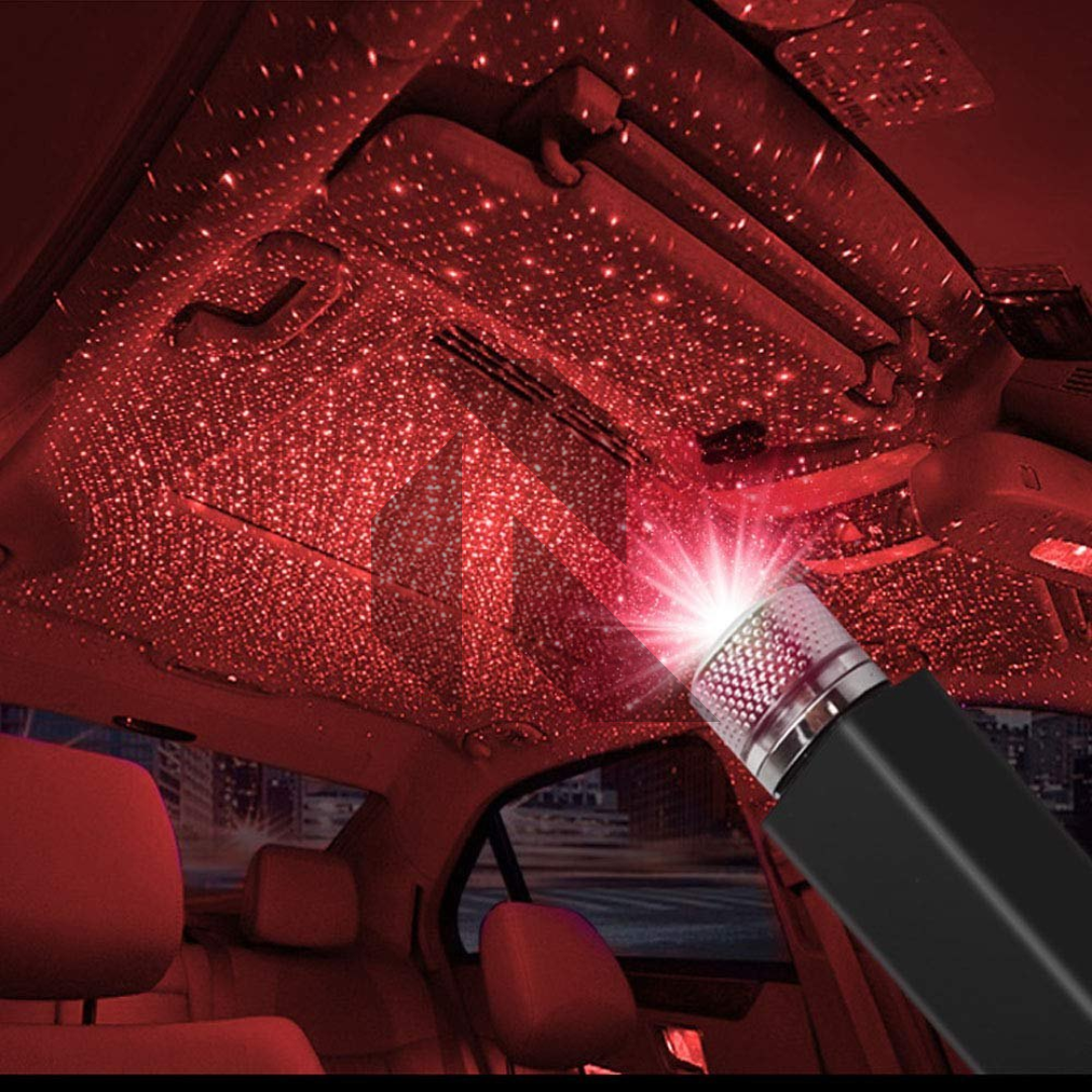 USB Night Light Star Projector – Adjustable LED Car Roof Star Atmosphere Light Secondary image