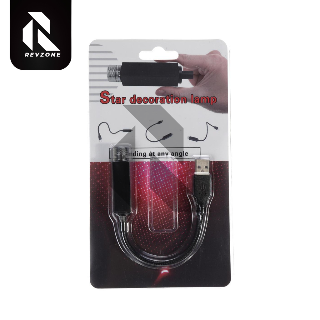 USB Night Light Star Projector – Adjustable LED Car Roof Star Atmosphere Light