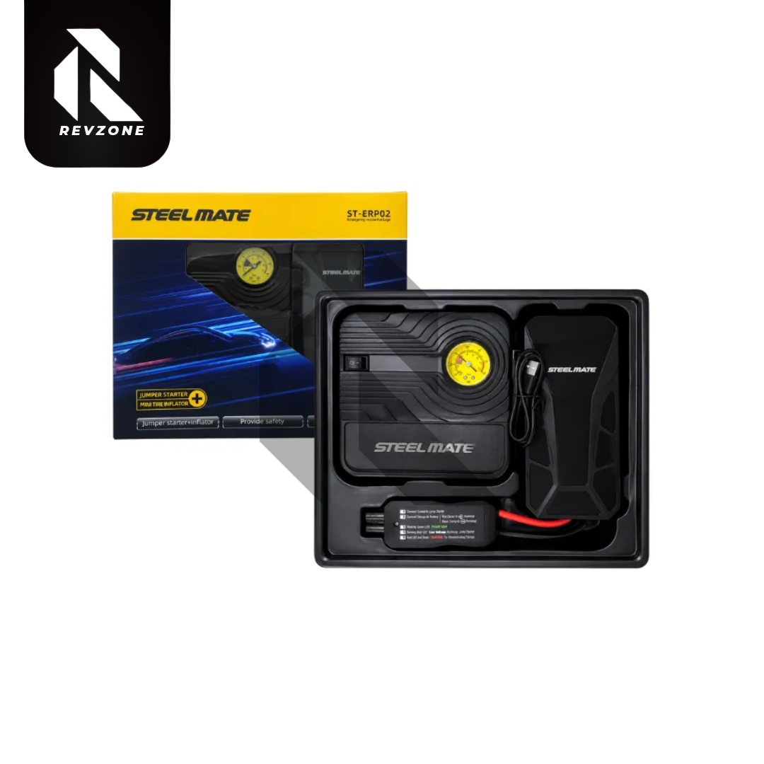 STEELMATE ST-ERP02 Car Power Bank Jump Starter 12000mAh – Portable Air Compressor 90 PSI Rescue Package Secondary image