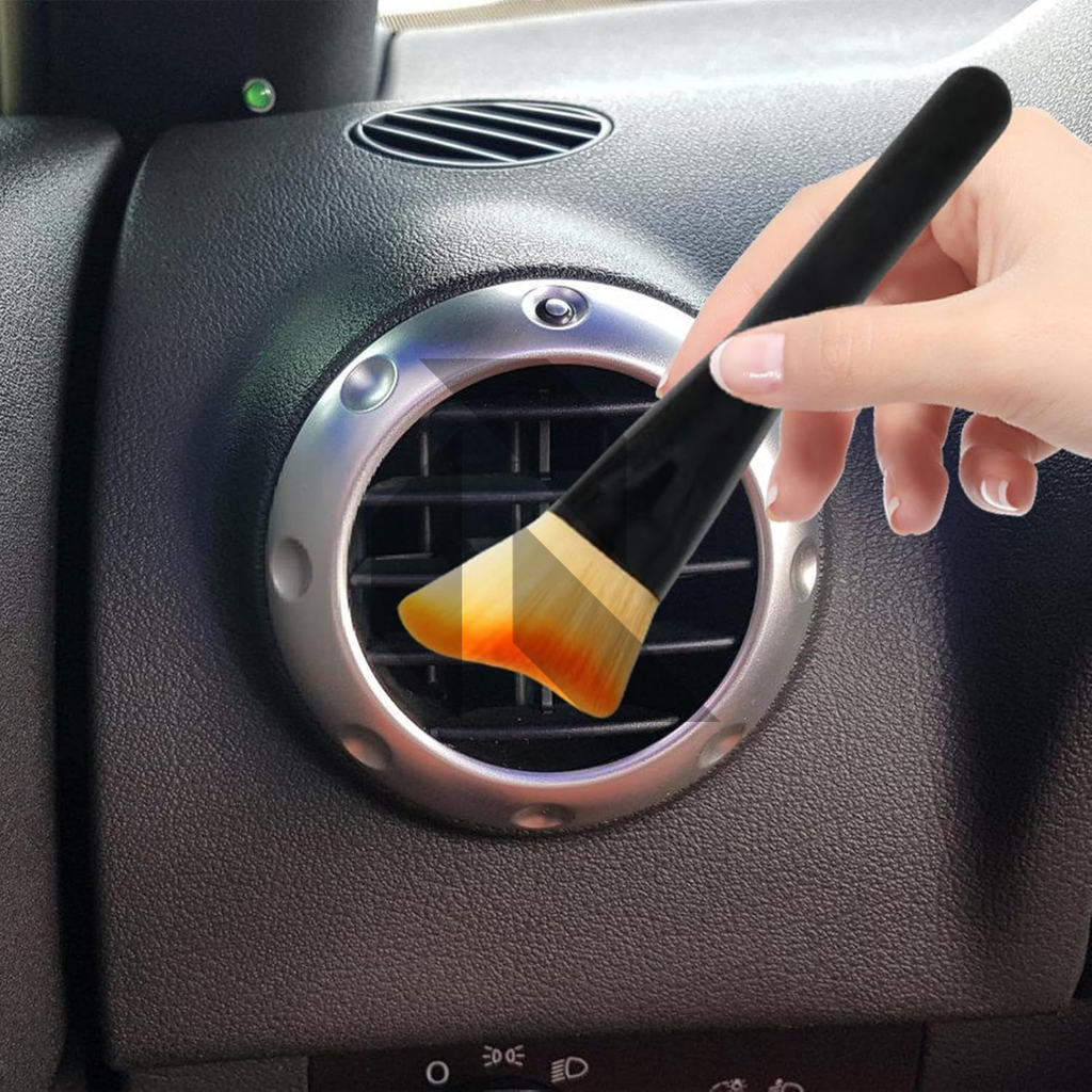 Soft Bristle Stick Car Detailing Dusting Brush – Interior Dashboard & AC Vent Cleaning Brush