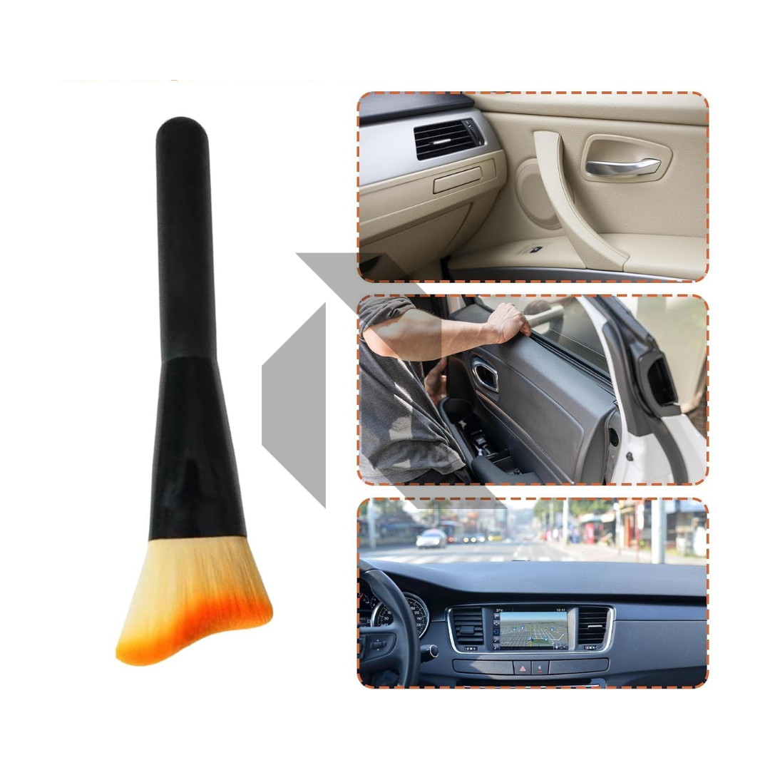 Soft Bristle Stick Car Detailing Dusting Brush – Interior Dashboard & AC Vent Cleaning Brush