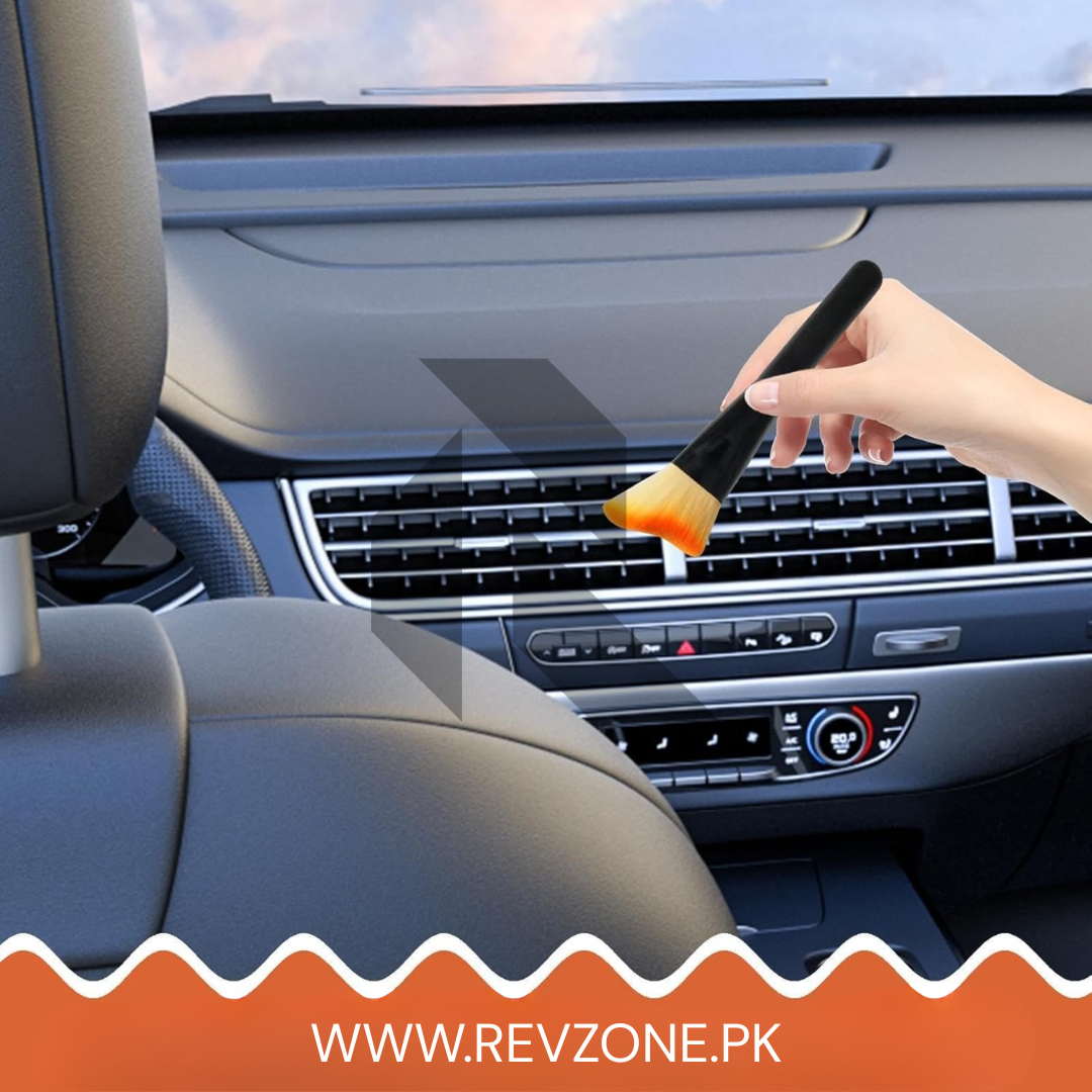 Soft Bristle Stick Car Detailing Dusting Brush – Interior Dashboard & AC Vent Cleaning Brush
