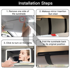 Universal Car Sun Visor LED Makeup Mirror – USB Rechargeable Touch Sensor Vanity Mirror