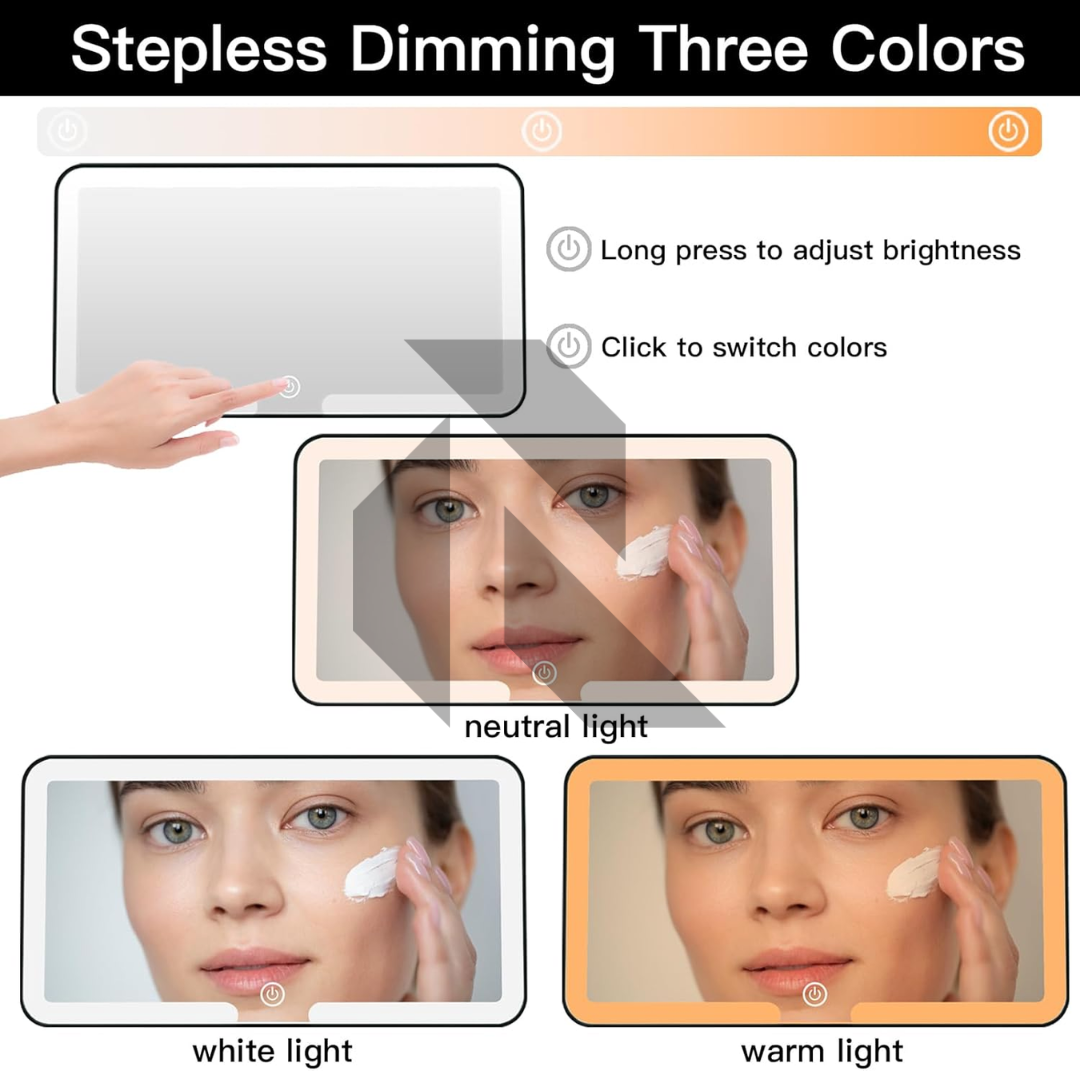 Universal Car Sun Visor LED Makeup Mirror – USB Rechargeable Touch Sensor Vanity Mirror
