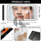 Universal Car Sun Visor LED Makeup Mirror – USB Rechargeable Touch Sensor Vanity Mirror