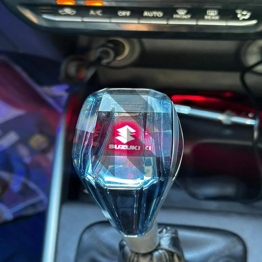Universal Crystal Shape Gear Knob – LED Touch Activated Car Gear Shift Knob