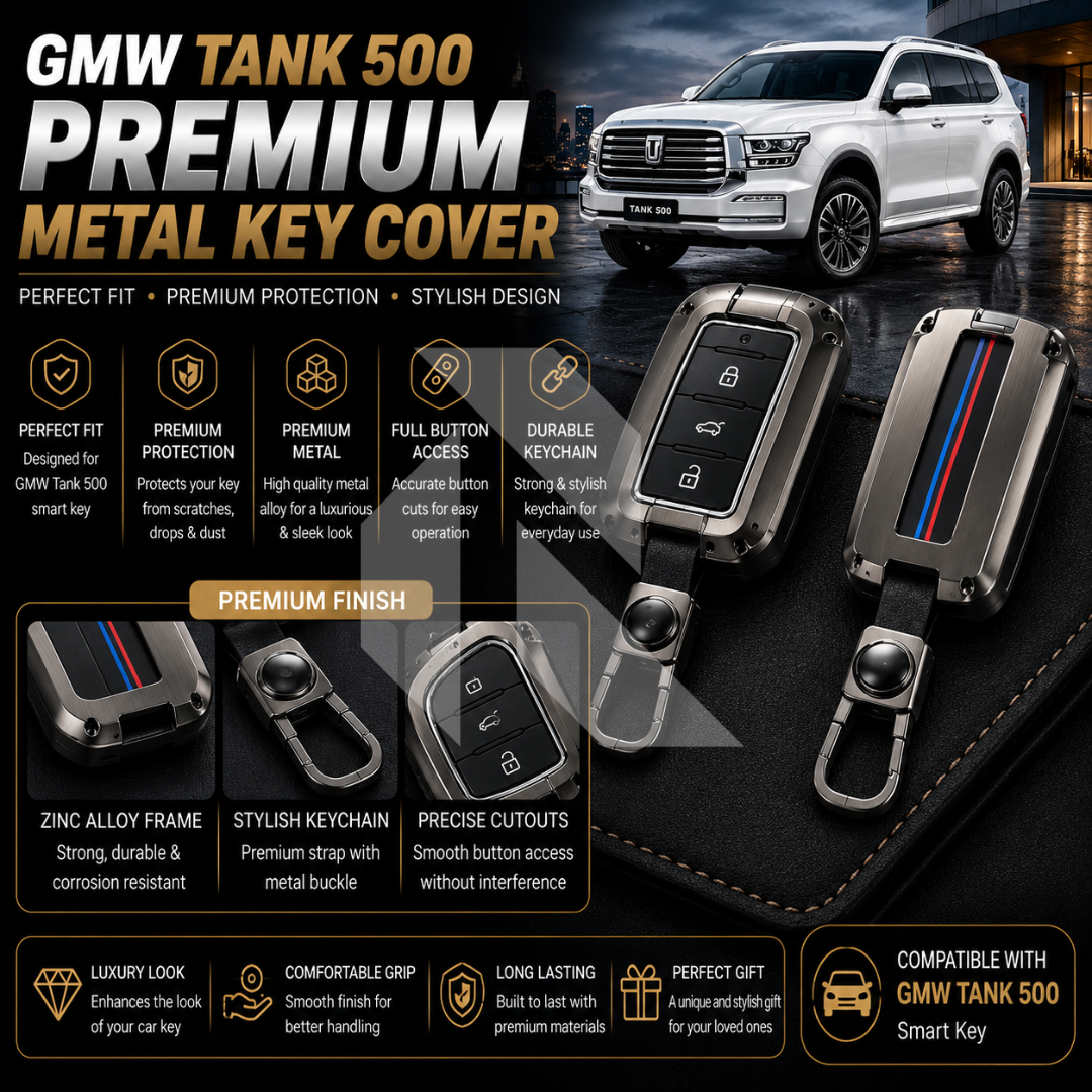 GWM Tank 500 Metal Key Cover – Premium Protective Car Key Case