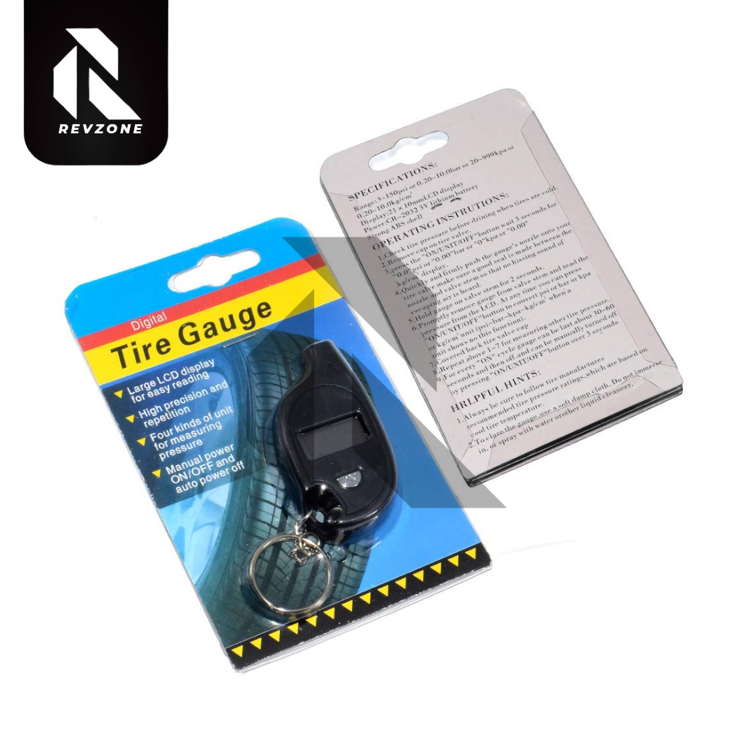 Digital Tire Pressure Gauge Keychain – Portable Car & Bike Tire Pressure Tester