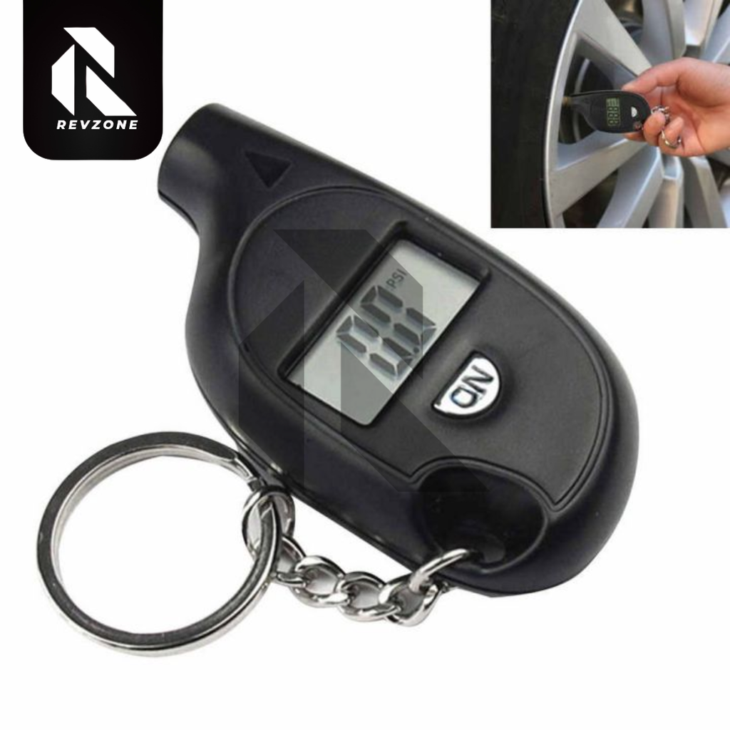 Digital Tire Pressure Gauge Keychain – Portable Car & Bike Tire Pressure Tester