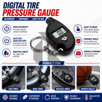 Digital Tire Pressure Gauge Keychain – Portable Car & Bike Tire Pressure Tester