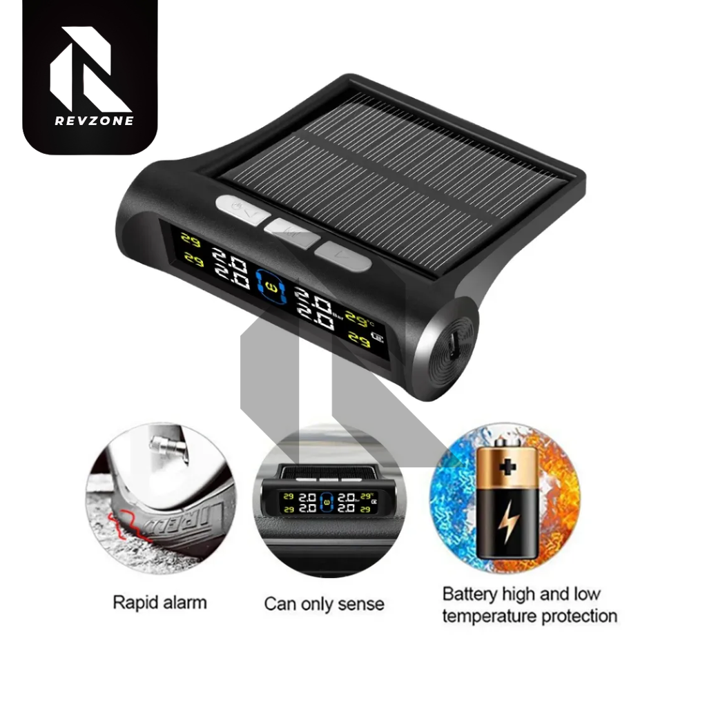 Smart Solar Internal TPMS – Car Tire Pressure Alarm & Monitoring System