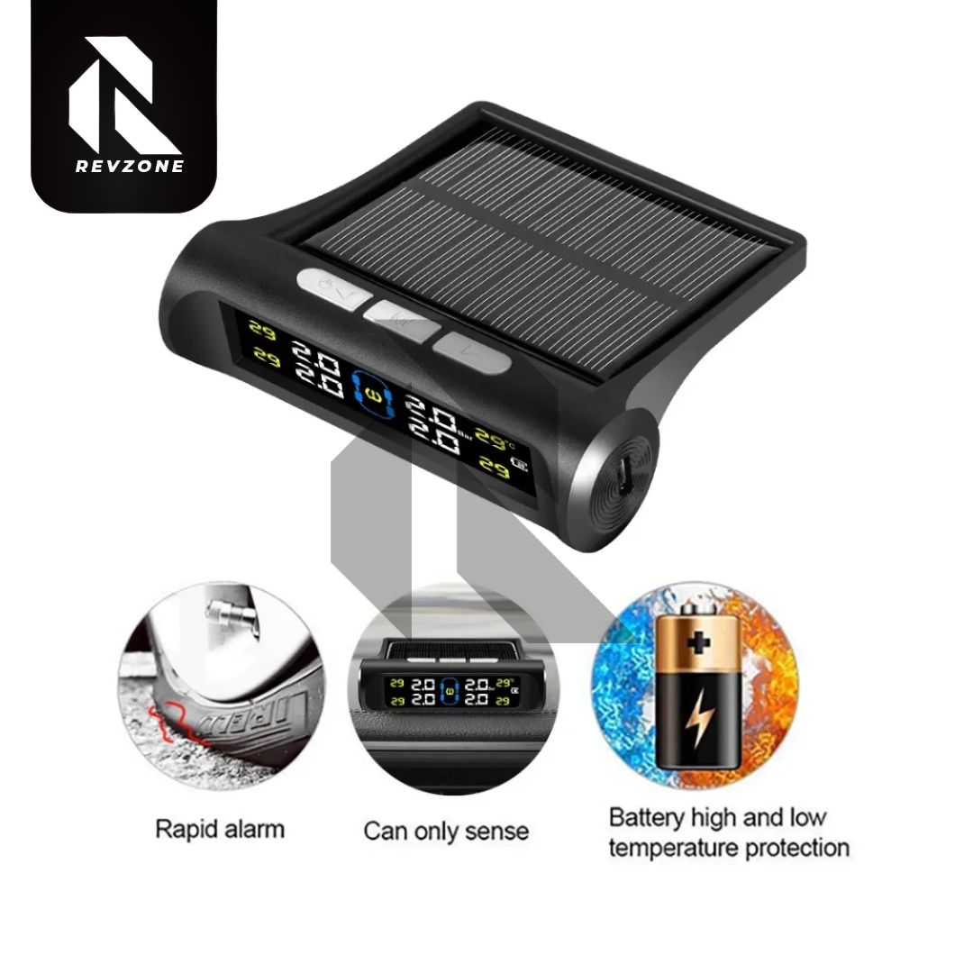 Smart Solar Internal TPMS – Car Tire Pressure Alarm & Monitoring System