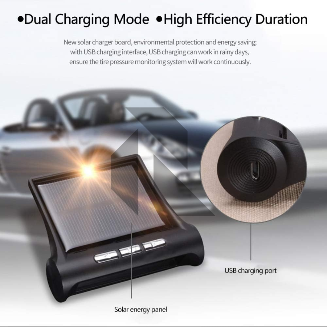 Smart Solar Internal TPMS – Car Tire Pressure Alarm & Monitoring System