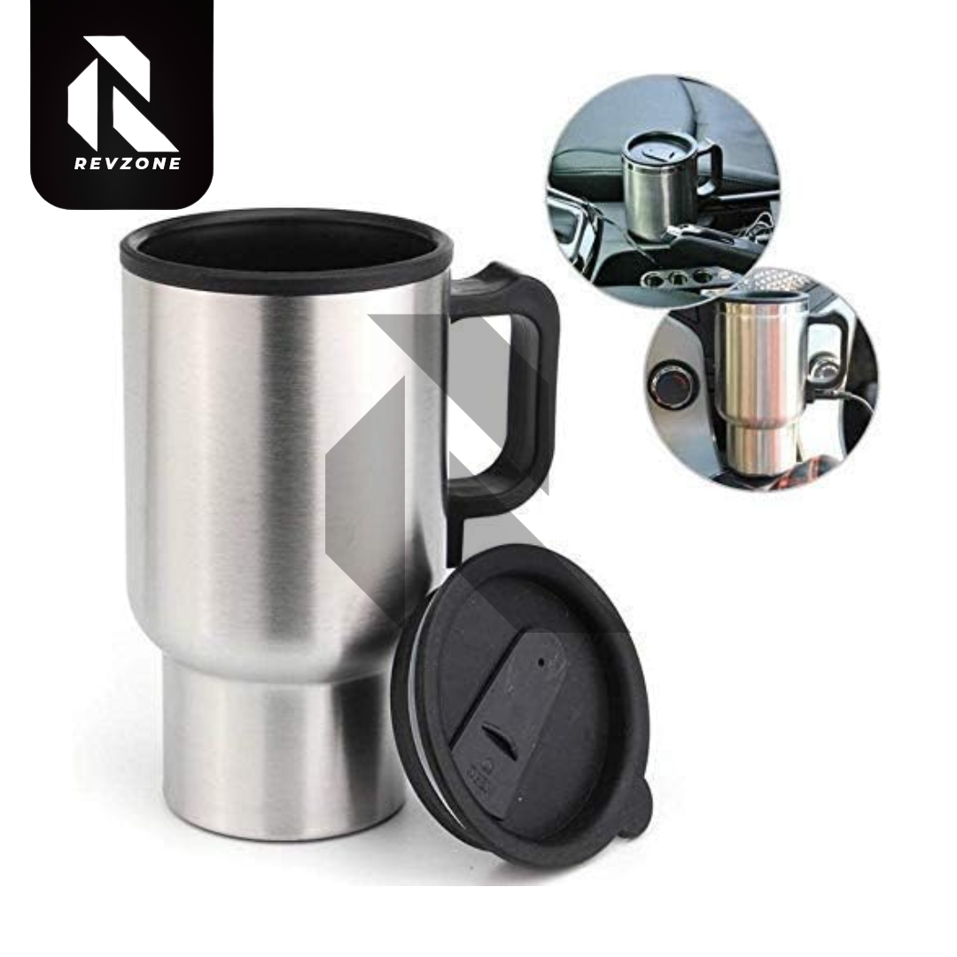 Stainless Steel Electric Smart Mug 12V Car Heated Cup – Vacuum Insulated Travel Heating Mug