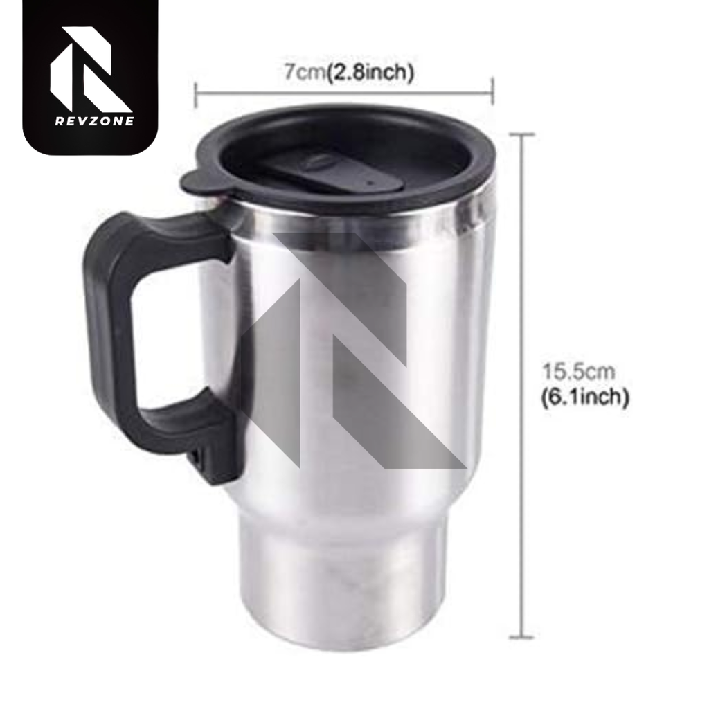 Stainless Steel Electric Smart Mug 12V Car Heated Cup – Vacuum Insulated Travel Heating Mug