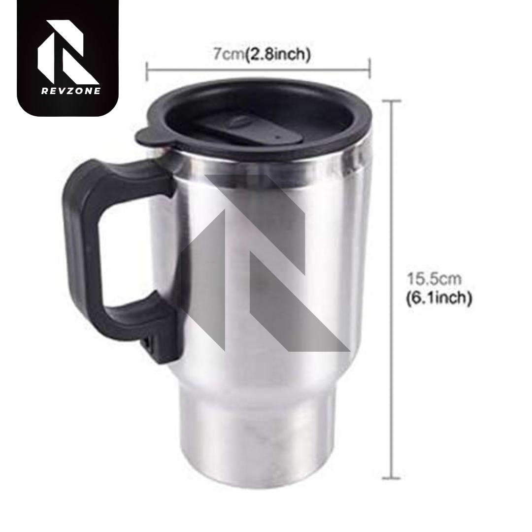 Stainless Steel Electric Smart Mug 12V Car Heated Cup – Vacuum Insulated Travel Heating Mug