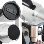 Stainless Steel Electric Smart Mug 12V Car Heated Cup – Vacuum Insulated Travel Heating Mug