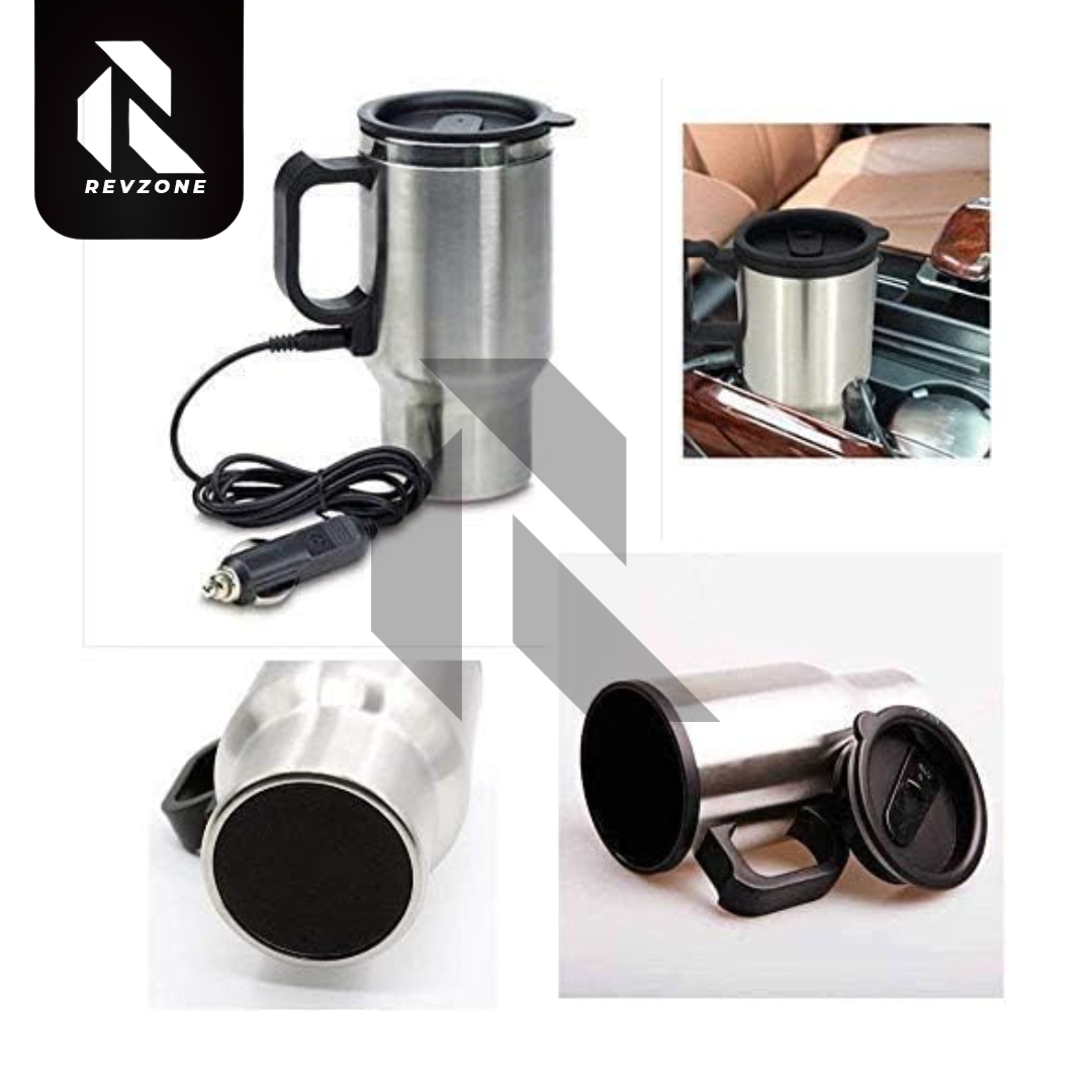 Stainless Steel Electric Smart Mug 12V Car Heated Cup – Vacuum Insulated Travel Heating Mug