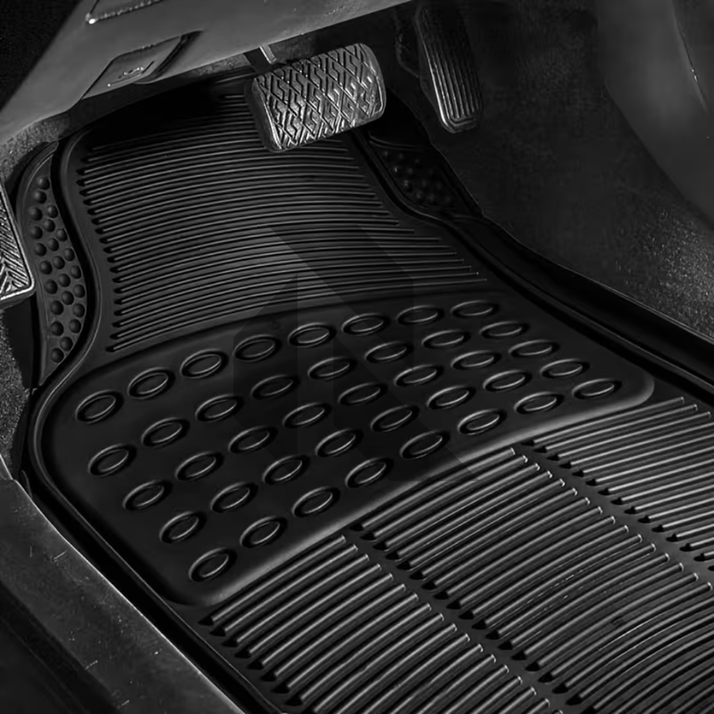 Universal 3 Piece Heavy Duty Car Floor Mat Set – Waterproof All-Weather Interior Protection (Black)