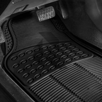 Universal 3 Piece Heavy Duty Car Floor Mat Set – Waterproof All-Weather Interior Protection (Black)