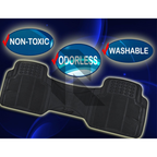 Universal 3 Piece Heavy Duty Car Floor Mat Set – Waterproof All-Weather Interior Protection (Black)
