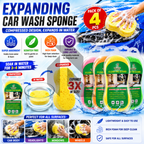 Compressed Car Wash Sponge – Expandable High Density Foam Cleaning Sponge