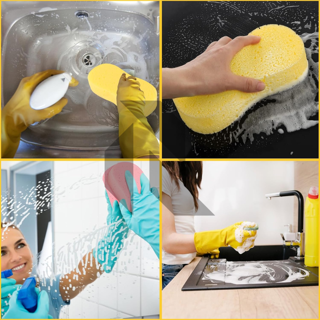 Compressed Car Wash Sponge – Expandable High Density Foam Cleaning Sponge