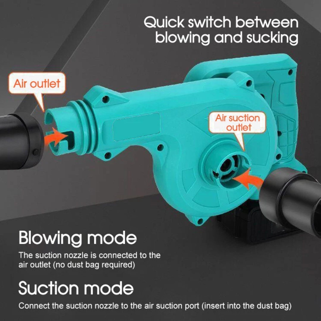 Portable Air Blower & Vacuum Cleaner – Cordless Rechargeable 2-in-1 High-Speed Dust Cleaning Tool