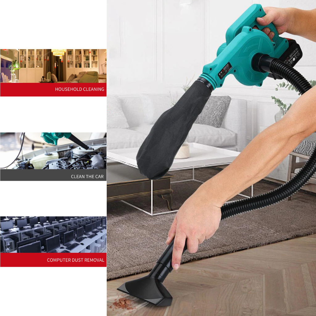 Portable Air Blower & Vacuum Cleaner – Cordless Rechargeable 2-in-1 High-Speed Dust Cleaning Tool