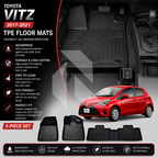 Toyota Vitz 2017-2021 TPE Floor Mats – Waterproof & Custom Fit All-Weather Car Mats