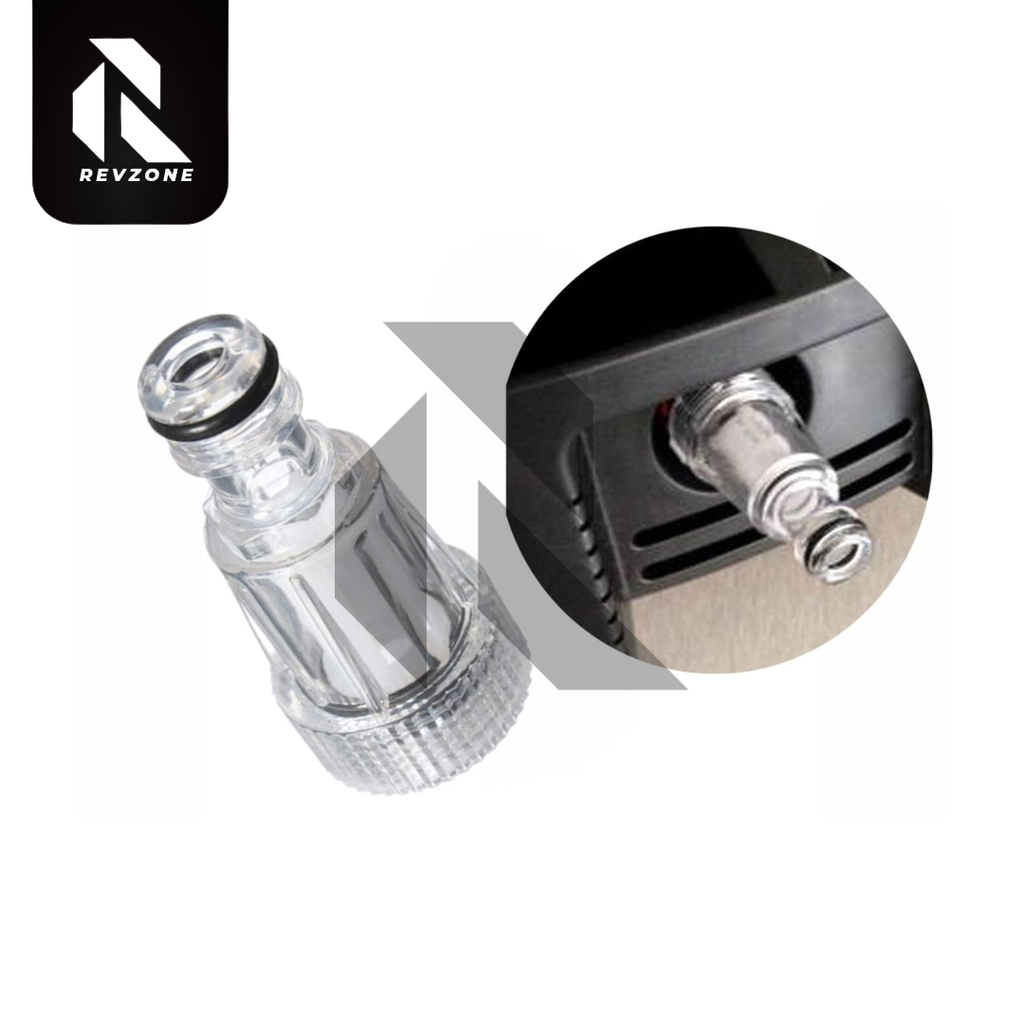 Universal Inlet Water Filter for Pressure Washers – Transparent Water Pump Protection Filter
