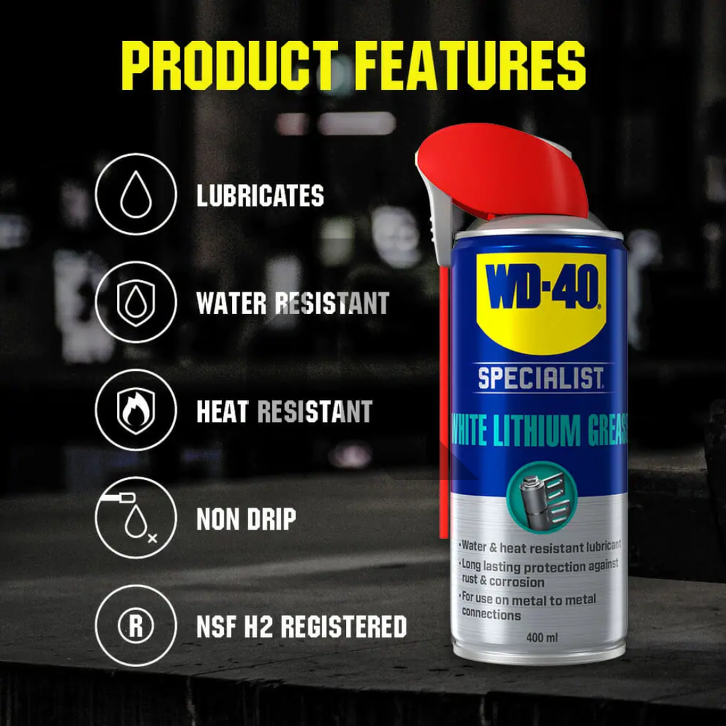 WD-40 Specialist White Lithium Grease Spray 400ML