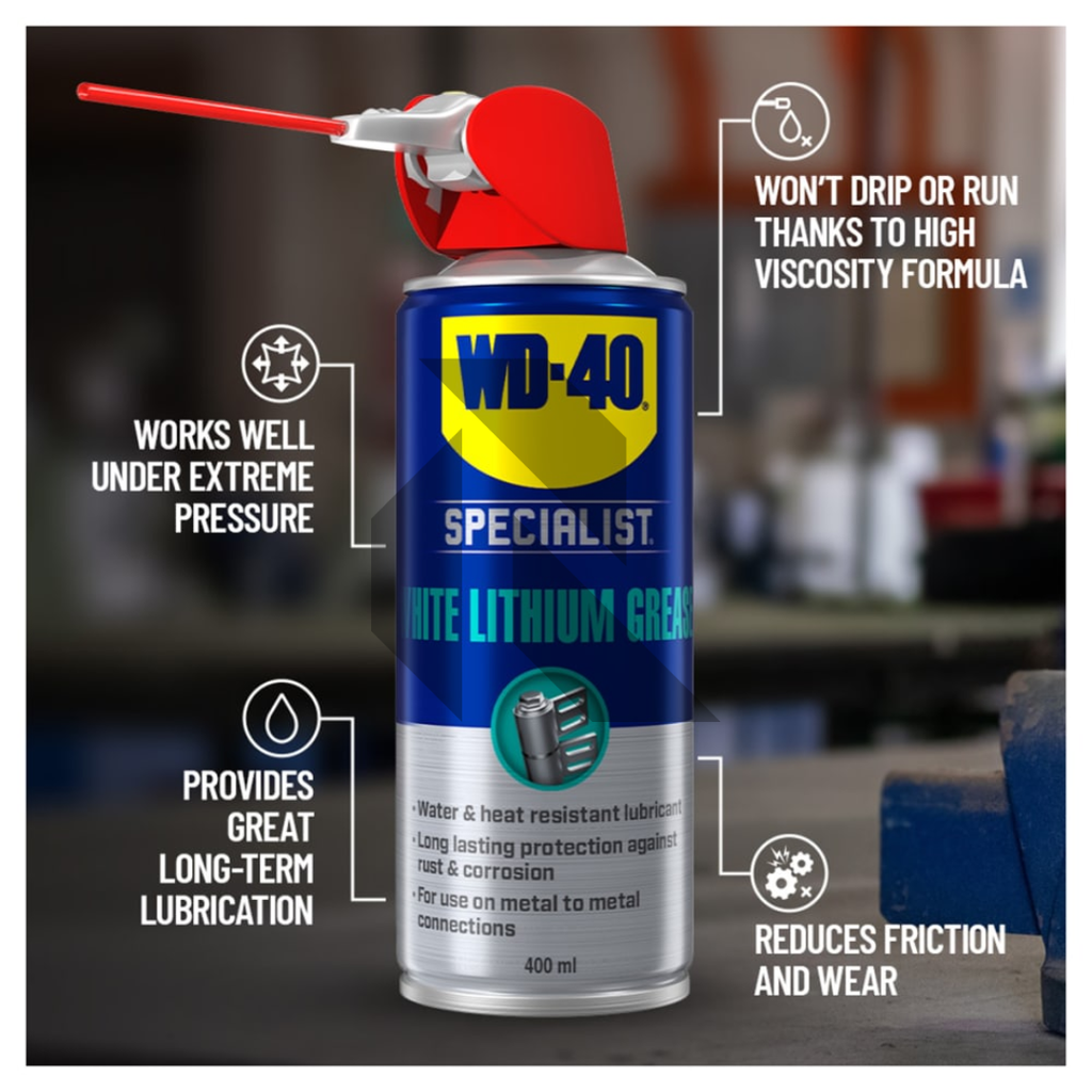 WD-40 Specialist White Lithium Grease Spray 400ML