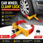 Universal Heavy-Duty Anti-Theft Car Wheel Lock Clamp