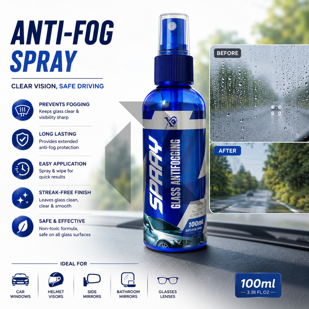 Anti Fog for Car Windshield 100ml – Rain-Proof & Anti-Rain Coating for Auto Glass