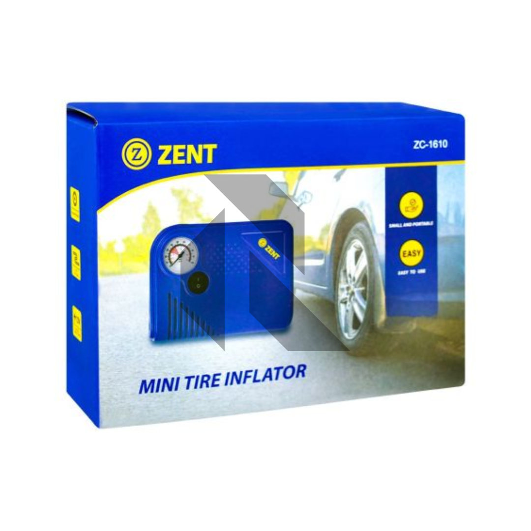 Zent Mini Tire Inflator 12V – Portable Car Air Compressor
